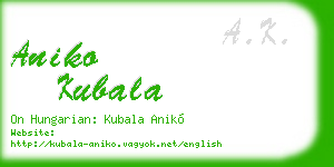 aniko kubala business card
